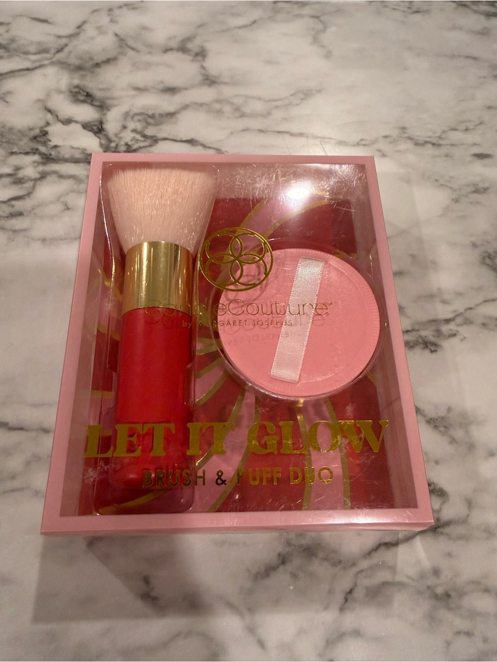 Let It Glow Brush & Puff Duo - Pink